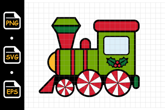 Download Christmas Train with Peppermint Wheels - Peppermint Collection