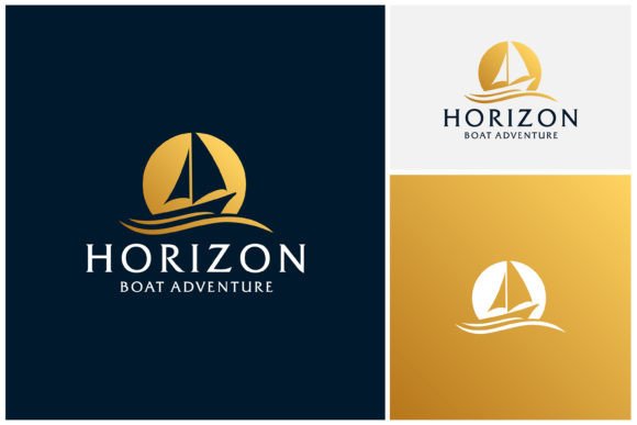 Download Sunset Sail Boat Ship Vessel Moon Logo - Logo Collection