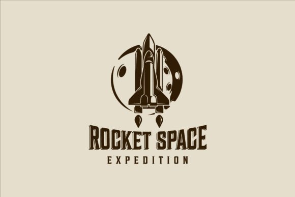 Download Rocket Space and Moon Logo Vector Design - Logo Collection