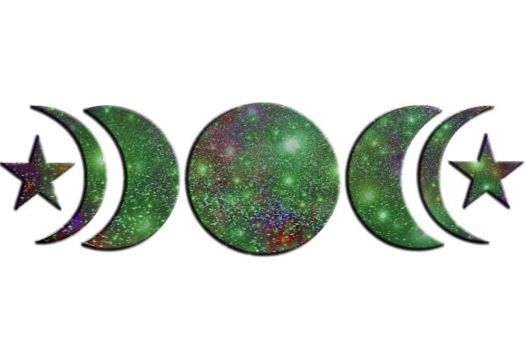 Download SVG Moon Phase Green Galaxy - Premium Resources