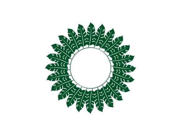 Download Circular Tropical Leaf Frame Logo Design - Logo Collection