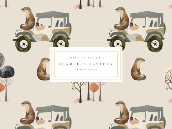 Download Watercolor Safari Animal Digital Paper - Animal digital paper Collection